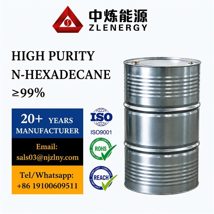 Lachin N-Hexadecane CAS 544-76-3 pou laboratwa ak ekipman endistriyèl